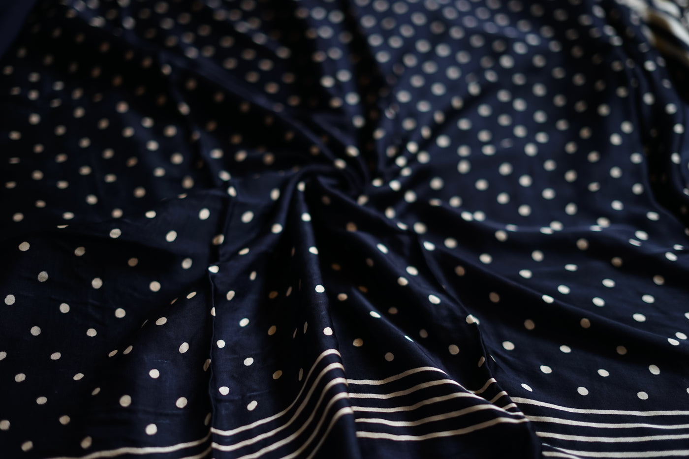 KAJAL: Handblock Modal Silk Tissue Ajrakh Saree