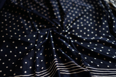 KAJAL: Handblock Modal Silk Tissue Ajrakh Saree