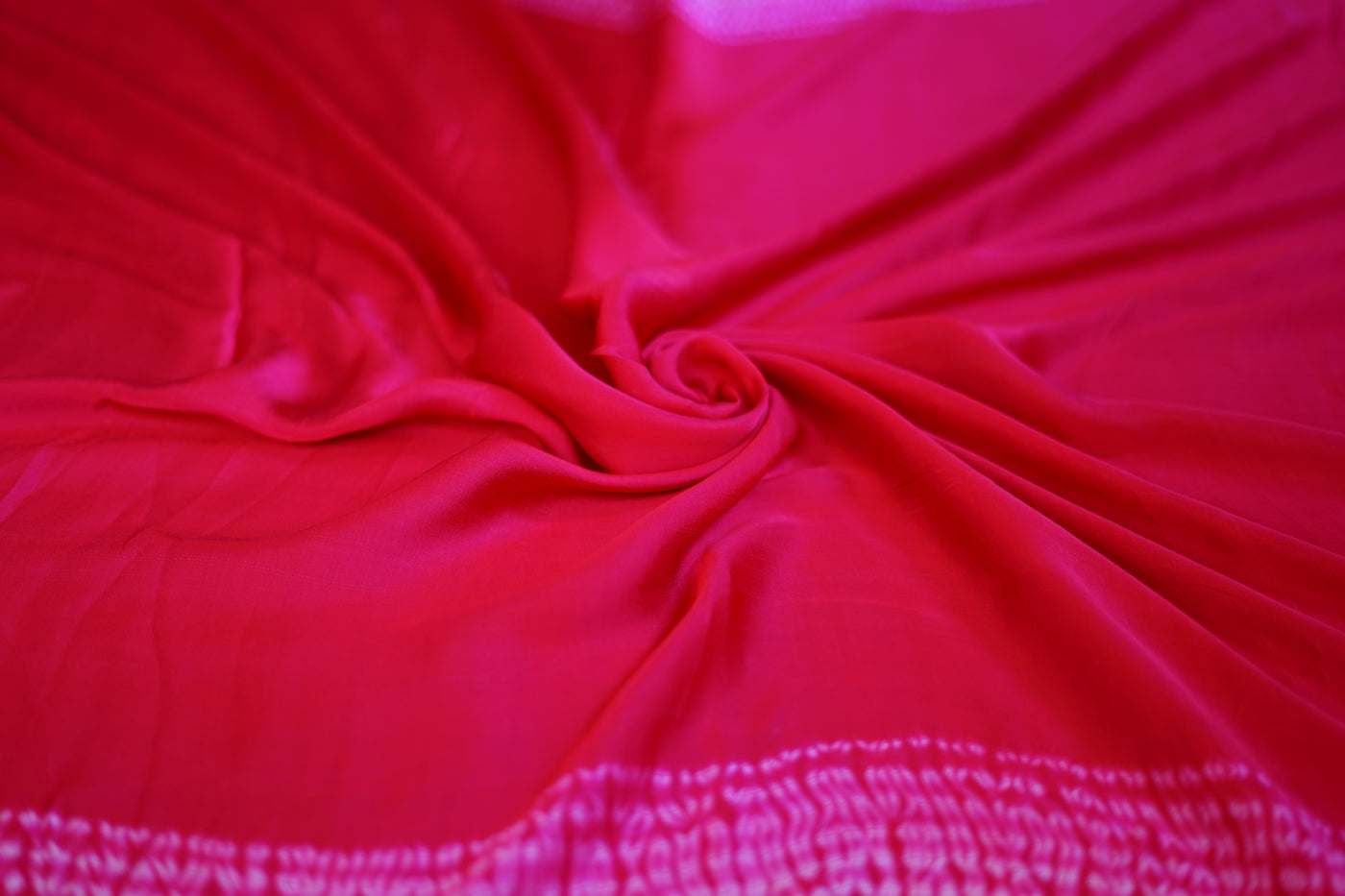 HUSN AUR ISHQ :Handmade Shibori Dyed Modal Silk Tissue Pallu Saree