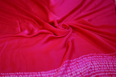 HUSN AUR ISHQ :Handmade Shibori Dyed Modal Silk Tissue Pallu Saree