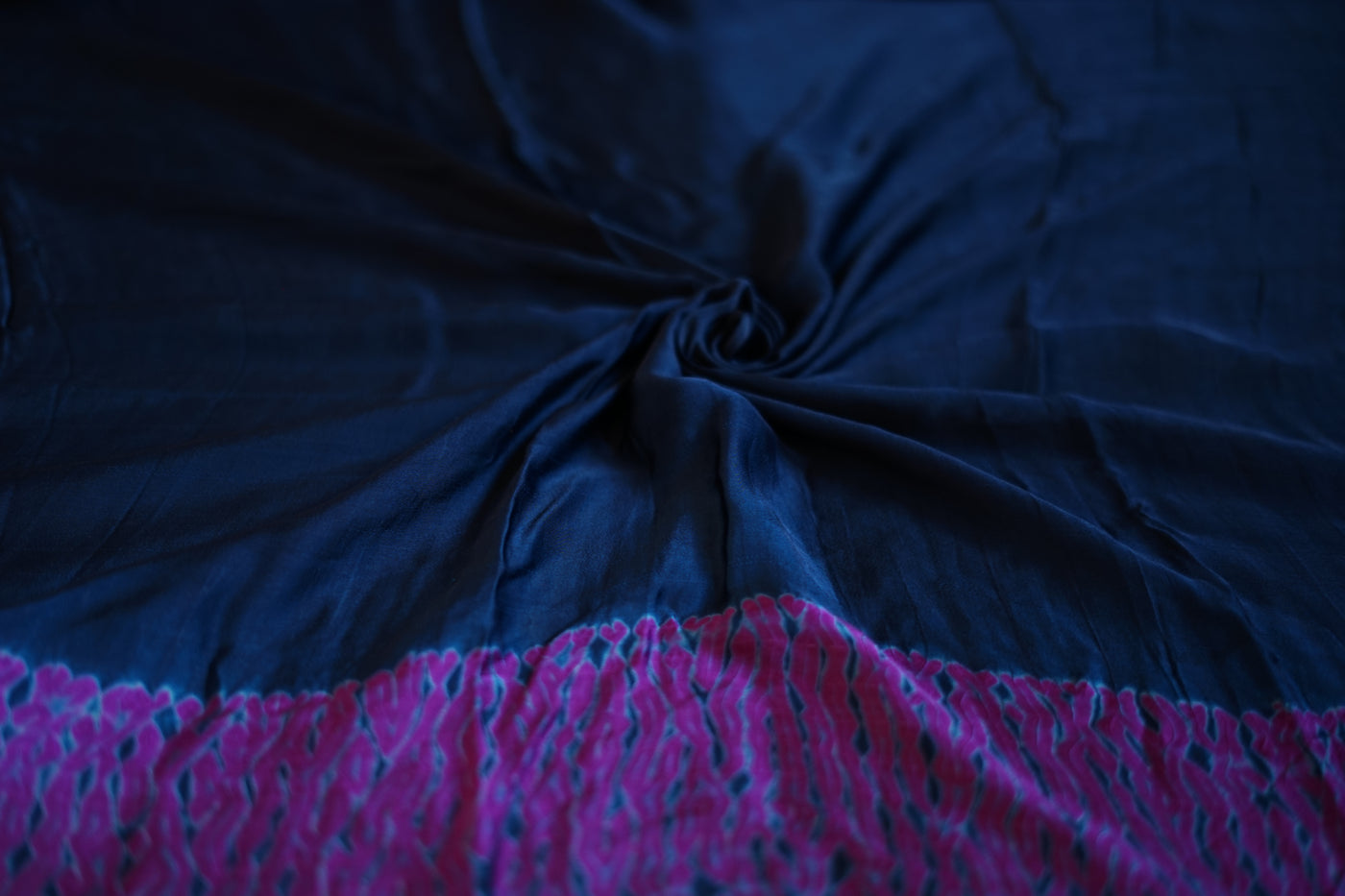 Ramayani : Handmade Shibori Dyed Modal Silk Tissue Pallu Saree