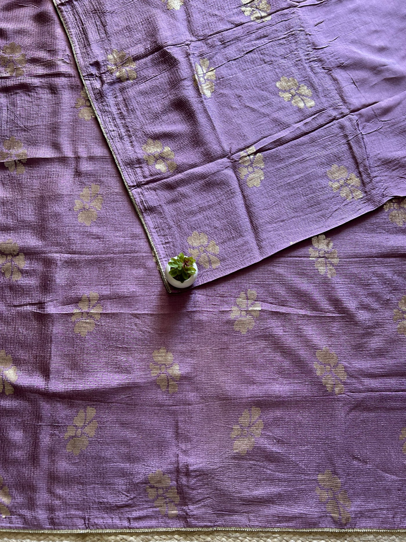 JHILMIL:LAVENDER, MUSLIN SILK DESIGNER SAREE WITH SEQUENCE WORK