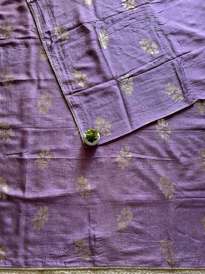 JHILMIL:LAVENDER, MUSLIN SILK DESIGNER SAREE WITH SEQUENCE WORK