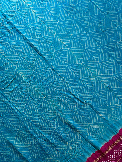 INDRA: HANDMADE NUI SHIBORI-BANDHANI PURE SILK-COTT SAREE