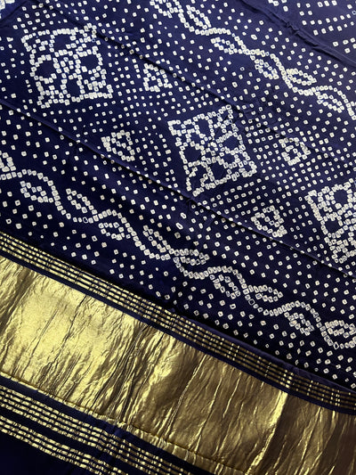 Nalini: bandhani saree with tissue palla