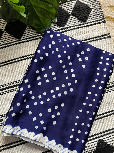 Nalini: bandhani saree with tissue palla