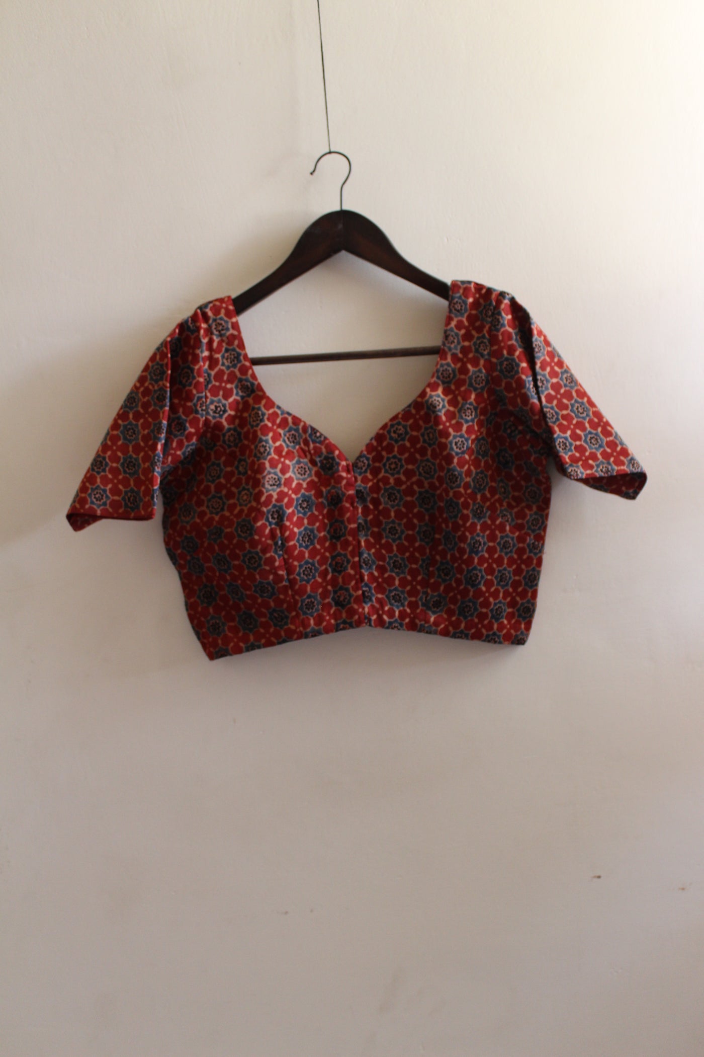 SABNAM : MODAL SILK AJRAKH BLOUSE
