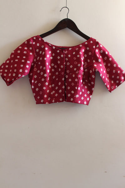 RAAT RANI : MODAL SILK BANDHANI BLOUSE