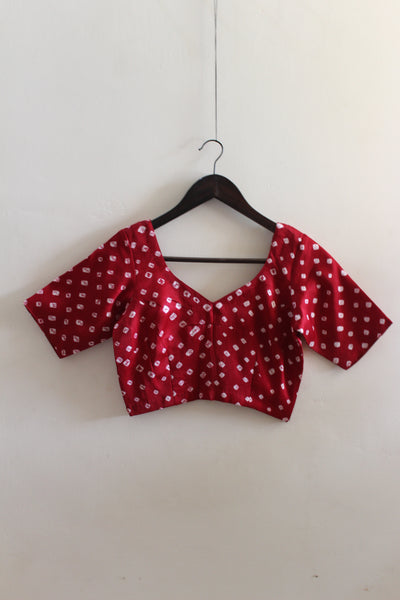 LAAL SINDOOR : MODAL SILK BANDHANI BLOUSE