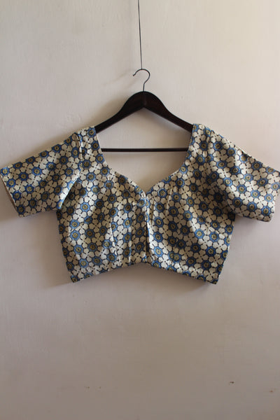 DIYA : MODAL SILK AJRAKH BLOUSE