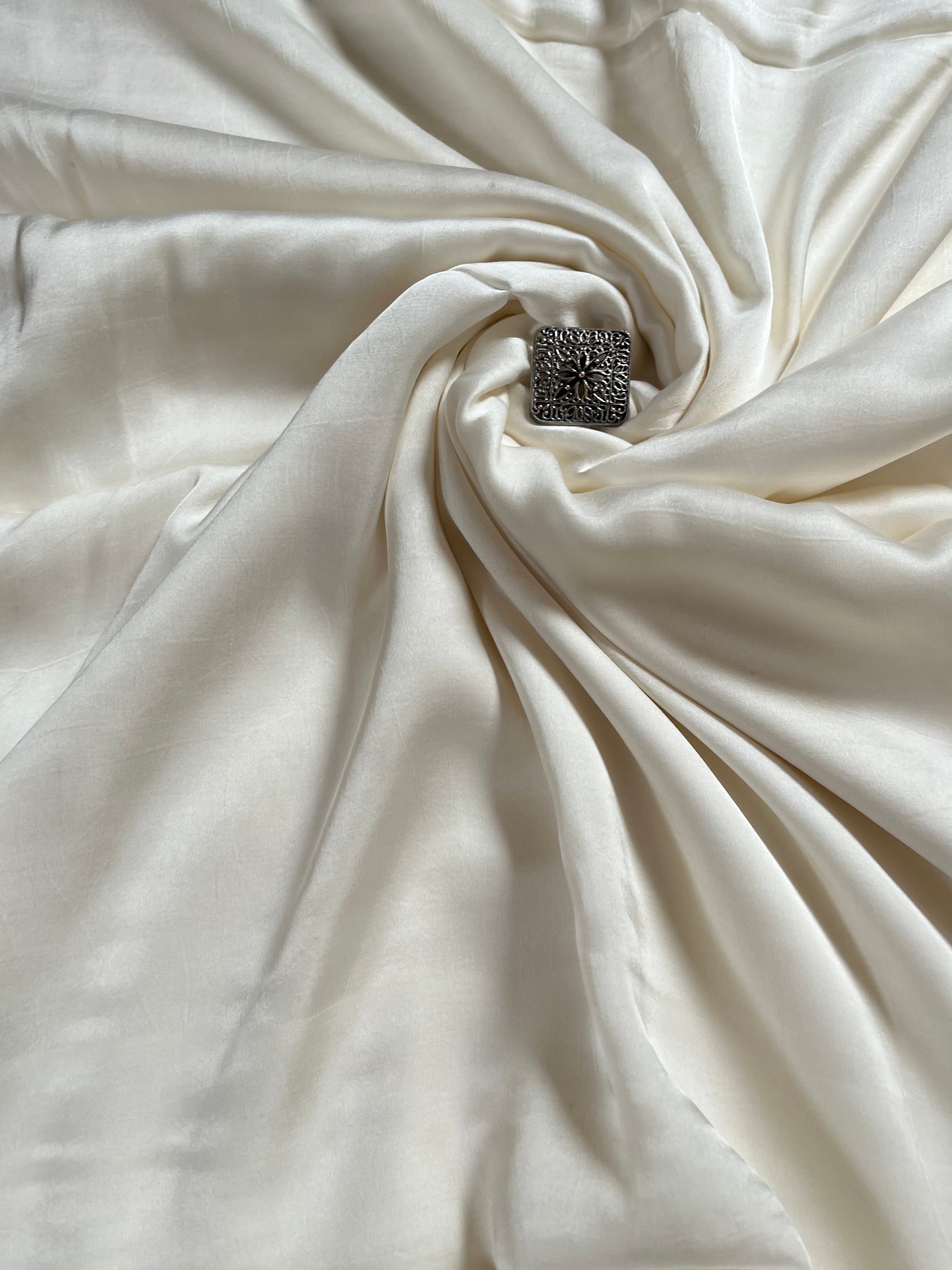 SAFED:  SOLID PLAIN DYED  MODAL SILK FABRIC