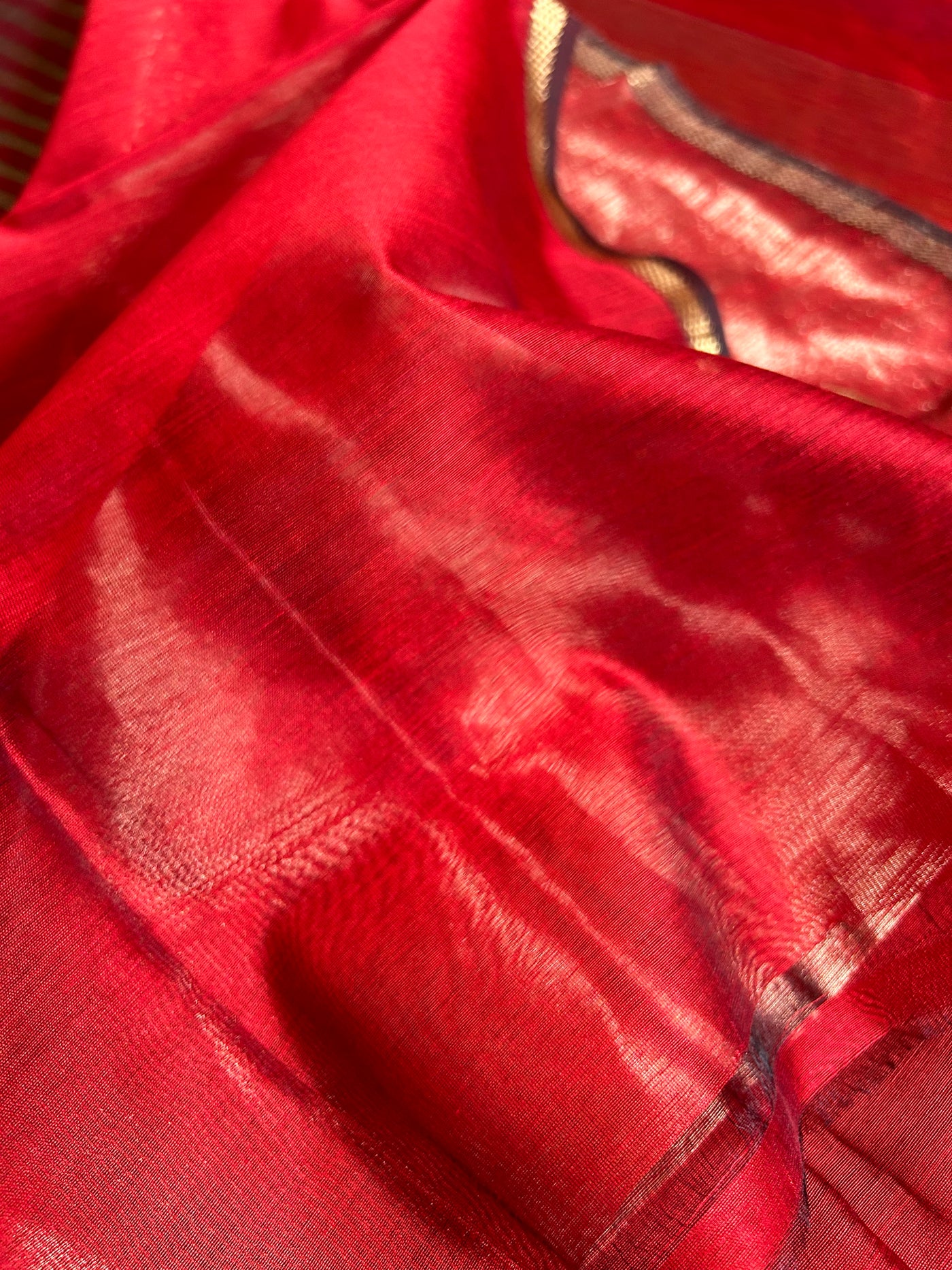 LAXMI: Handloom Silk-Cott Maheshwari Saree With Zari Border