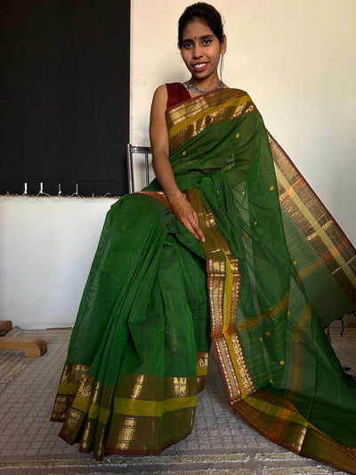 SUTLEJ: KANCHIPURAM COTTON SAREE