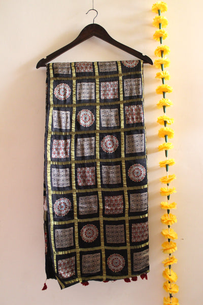PRAJAKTA :Handmade Gharchola Ajrakh Saree