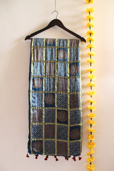 SANVI: AJRAKH MODAL SILK SAREE