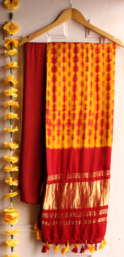 DHUN : Handmade Tie & Dye Modal Silk Suitset