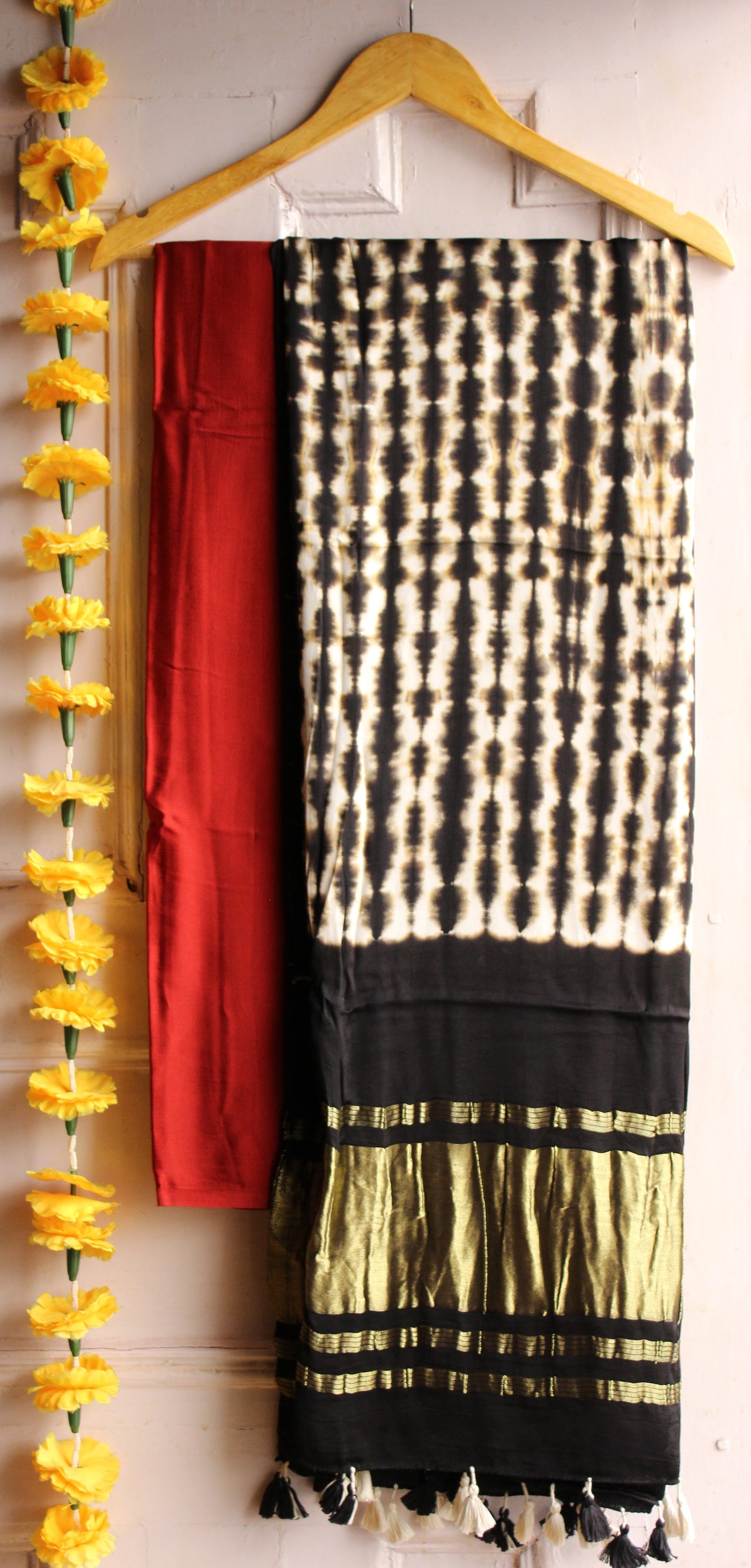 DRISHTI : Handmade Tie & Dye Modal Silk Suitset