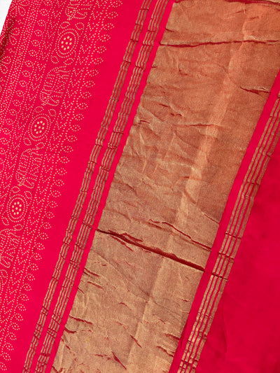 SHREE : Printed modal silk with tissue pallu