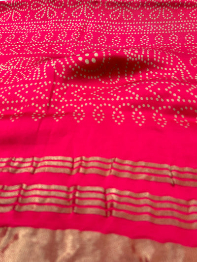 SHREE : Printed modal silk with tissue pallu