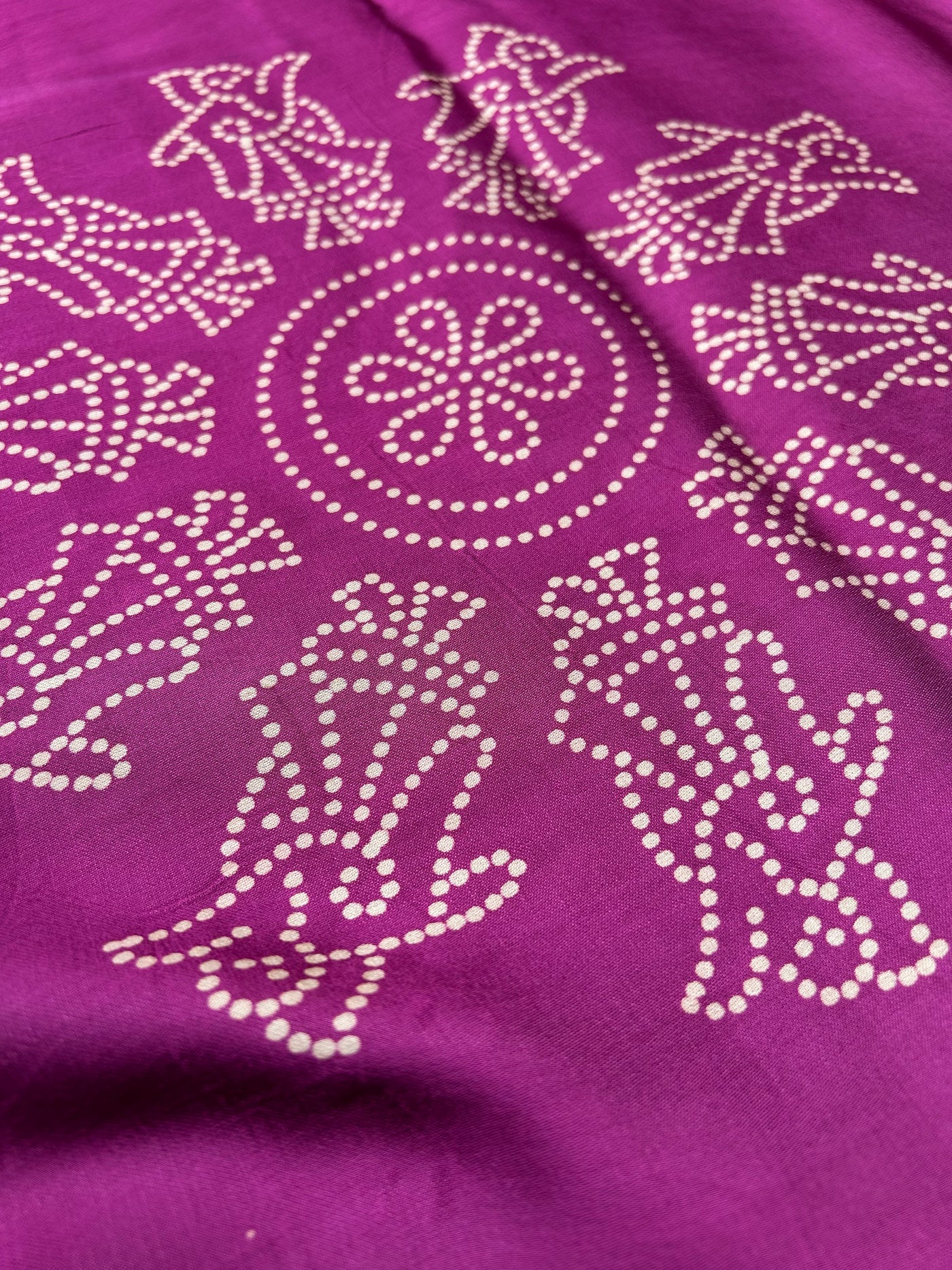 VRINDA: Printed modal silk with tissue pallu
