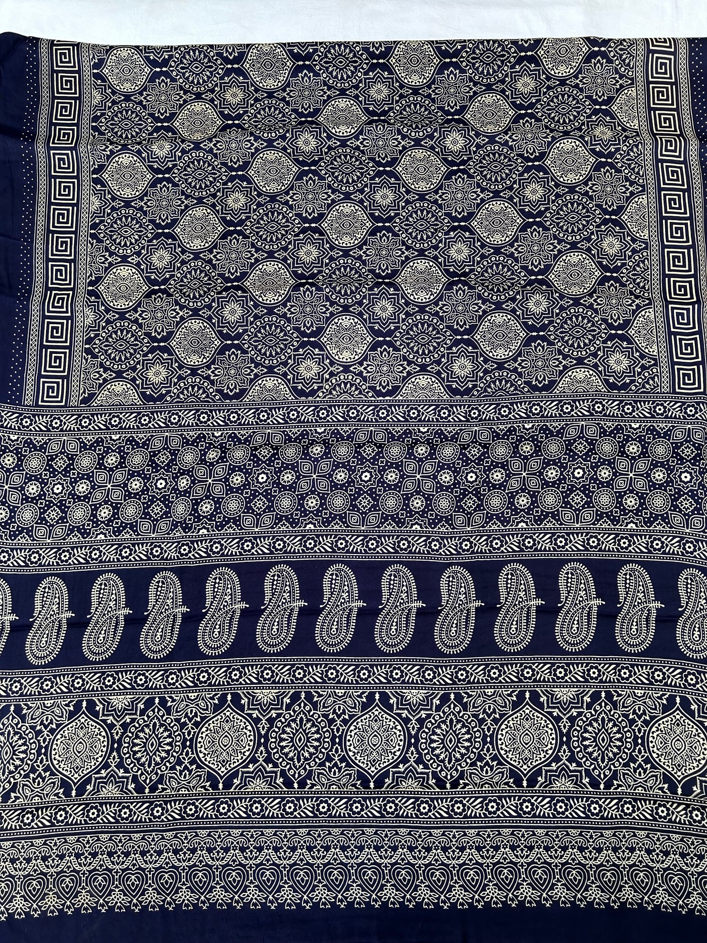 CLARA: Printed modal silk saree