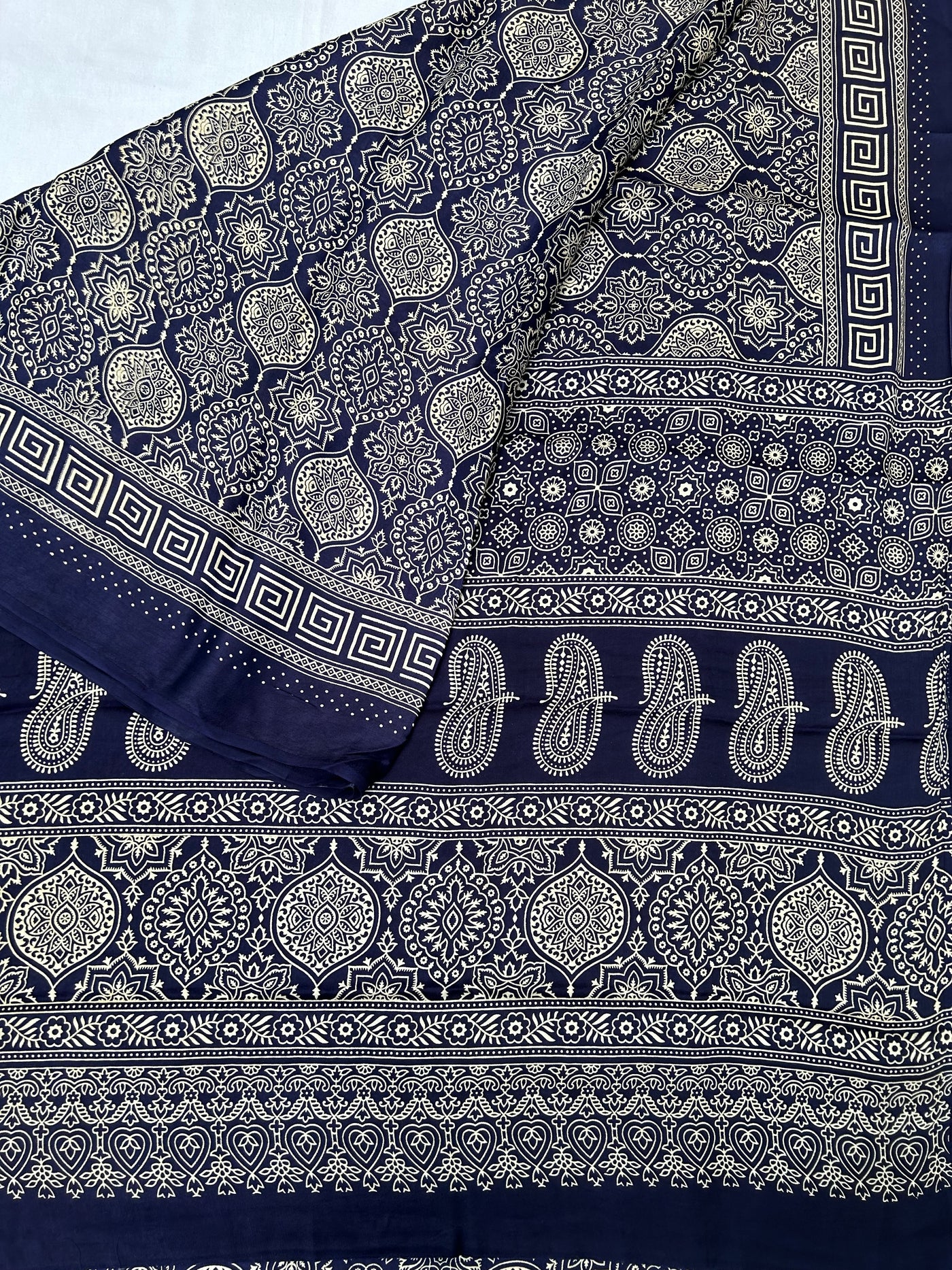 CLARA: Printed modal silk saree