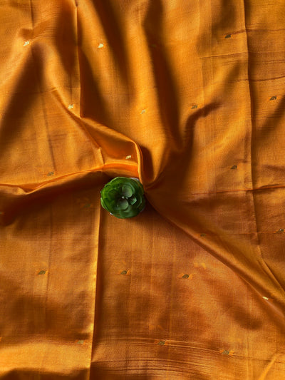Umang:HALDI YELLOW,BANARASI SOFT ART SILK PARTYWEAR SAREE.