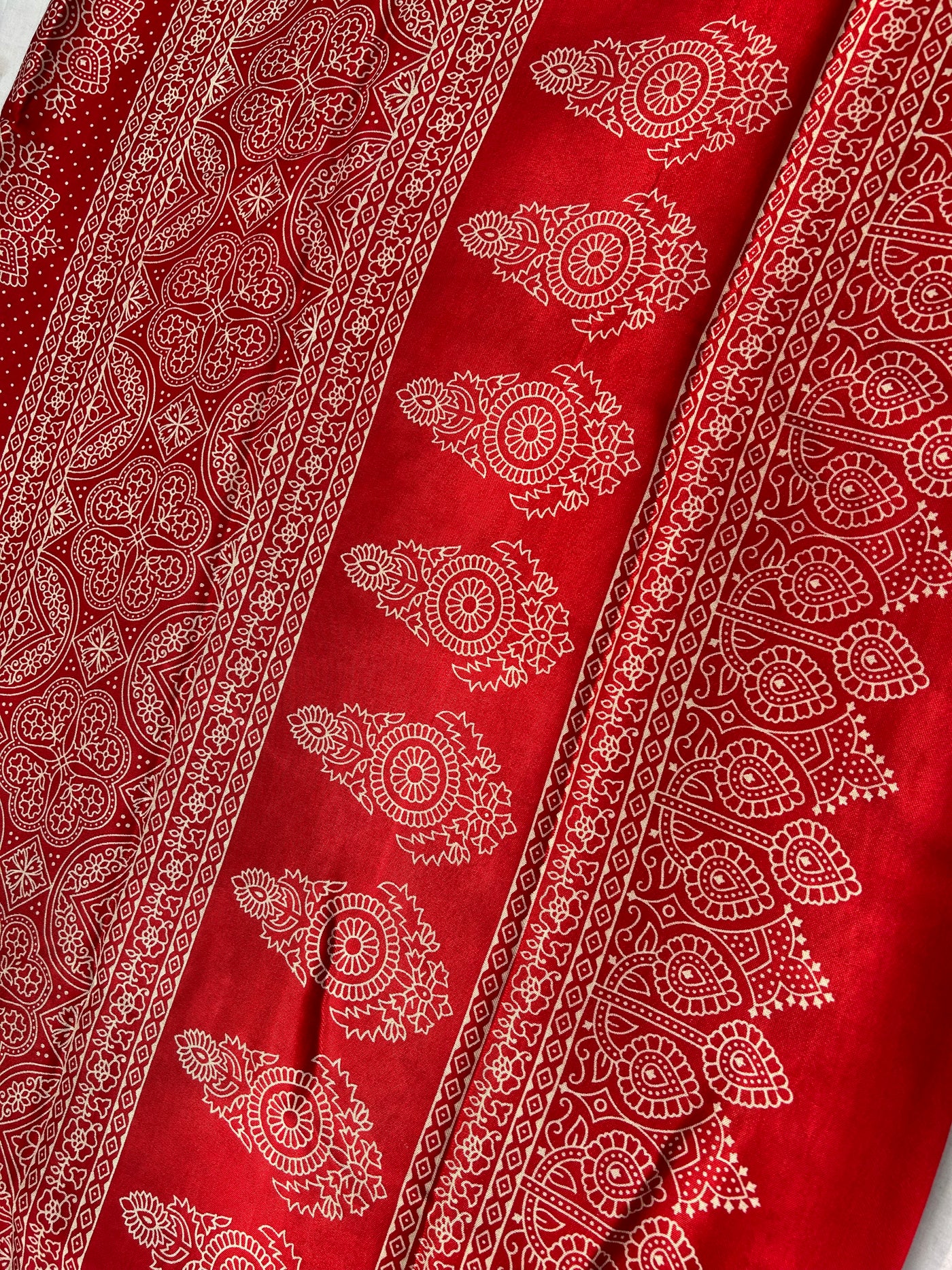 JAMES: Printed modal silk saree