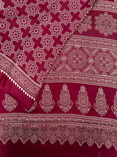 LUCA: Printed modal silk saree