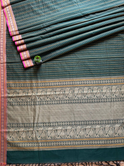 SAMPRADA: HANDLOOM PURE COTTON LAKSHADEEPAM SAREE