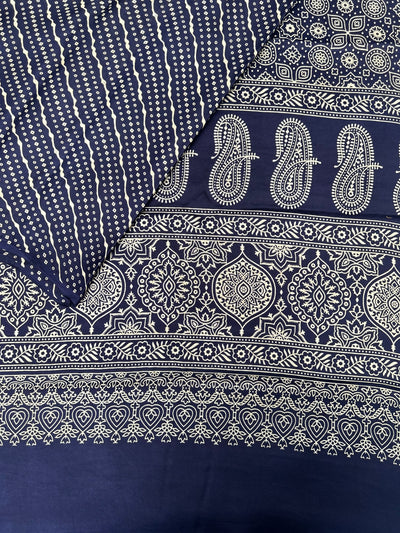 ALICE: Printed modal silk saree
