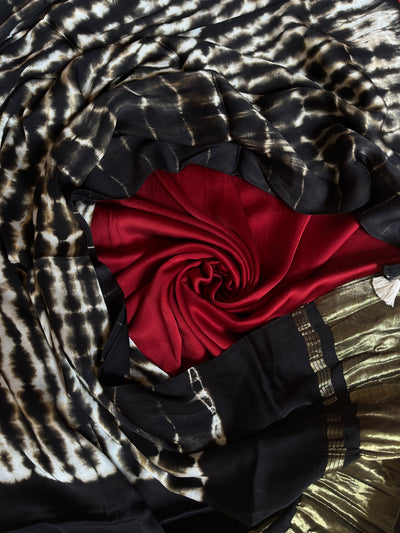 DRISHTI : Handmade Tie & Dye Modal Silk Suitset
