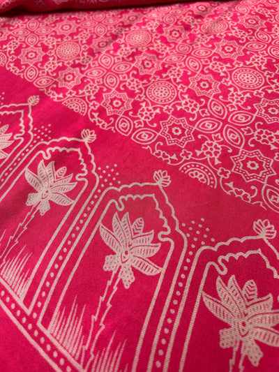 ZHURI: Printed modal silk saree