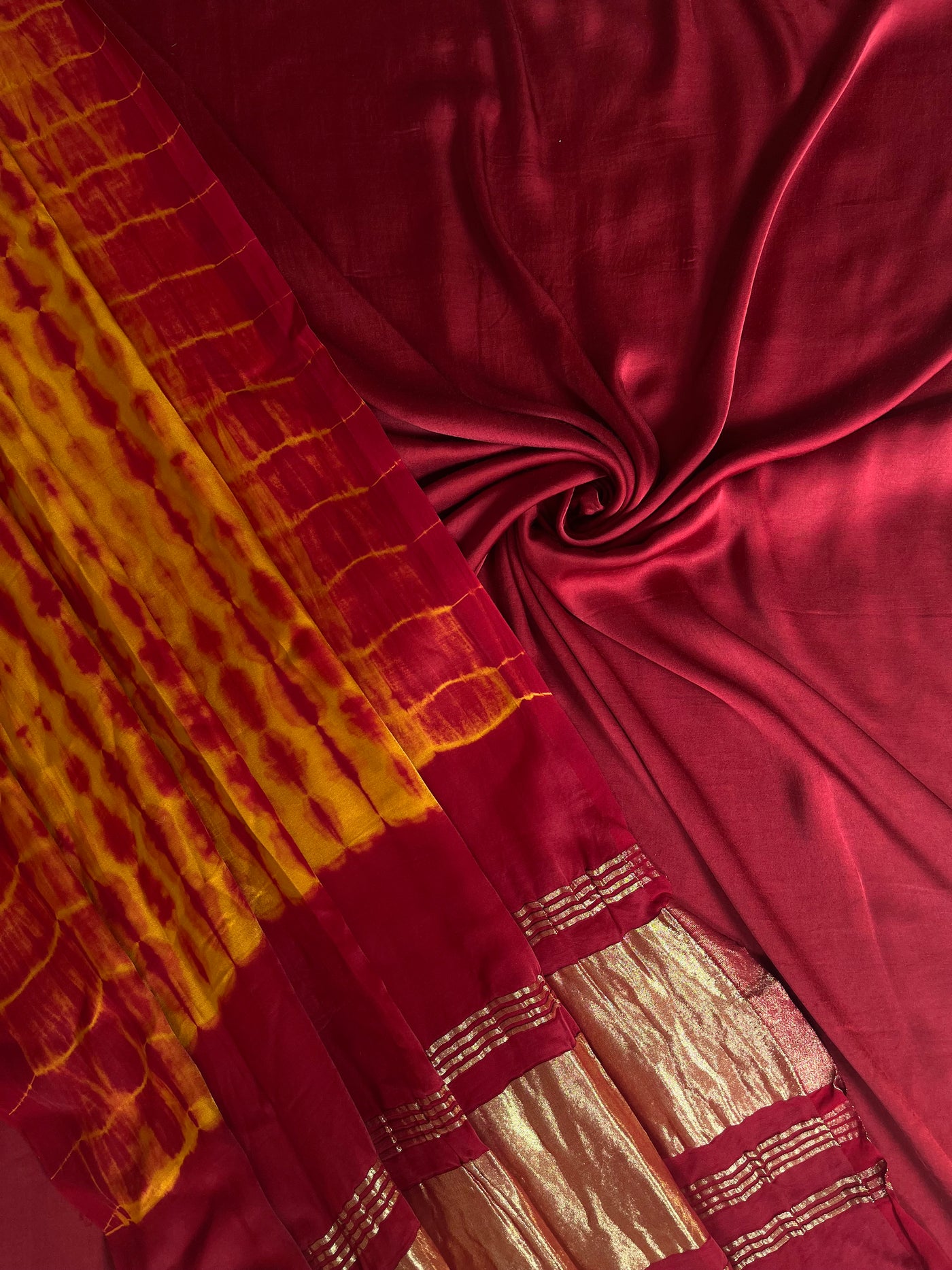DHUN : Handmade Tie & Dye Modal Silk Suitset
