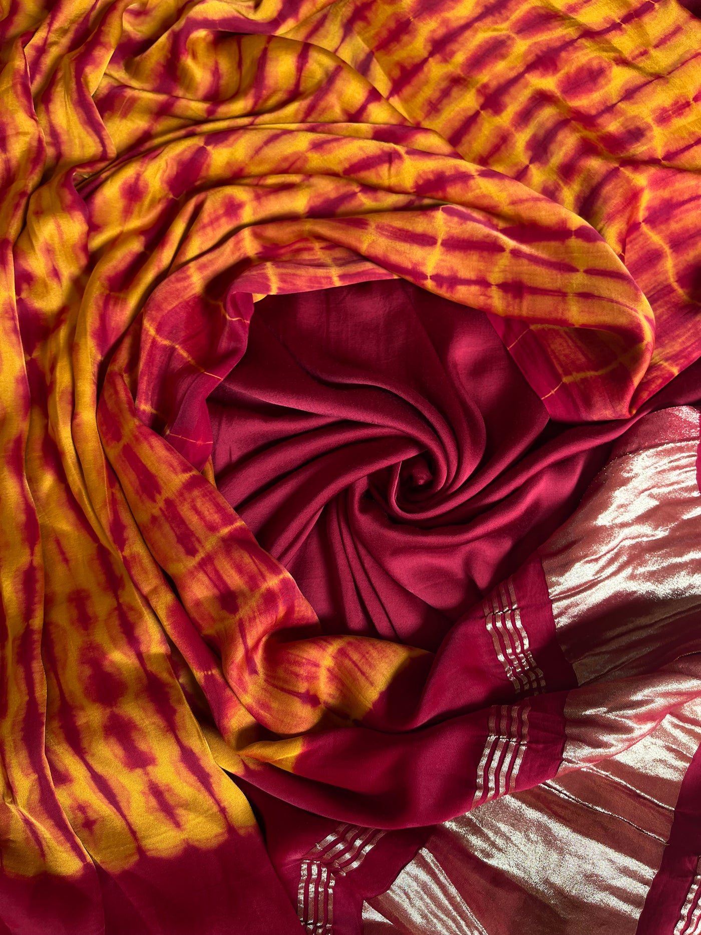 DHUN : Handmade Tie & Dye Modal Silk Suitset