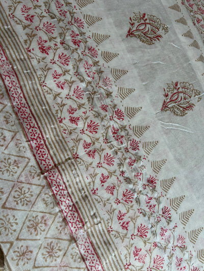 MISHRI: Handmade linen-cott saree
