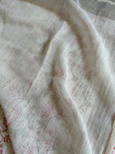 MISHRI: Handmade linen-cott saree