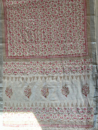 MISHRI: Handmade linen-cott saree
