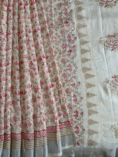 MISHRI: Handmade linen-cott saree