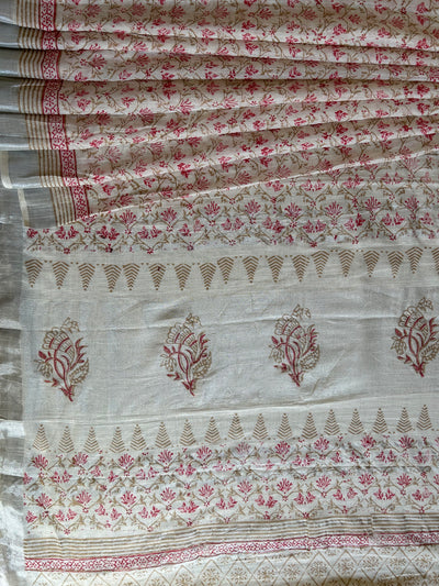 MISHRI: Handmade linen-cott saree