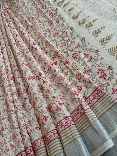 MISHRI: Handmade linen-cott saree