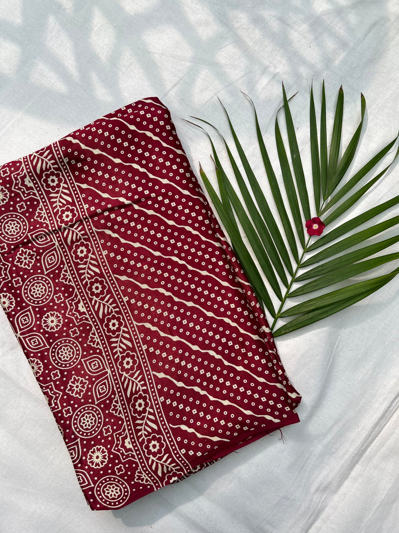 AURORA: Printed modal silk saree