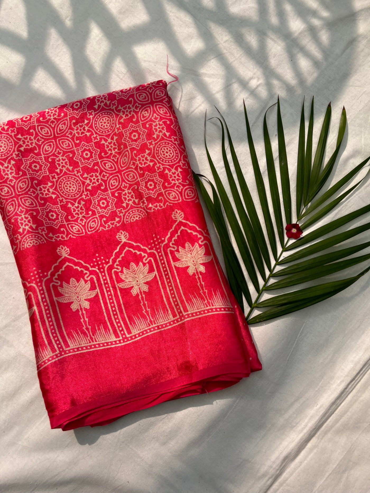 ZHURI: Printed modal silk saree