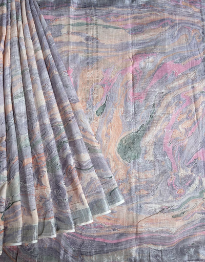 Tamanna:Handmade linen-cott saree