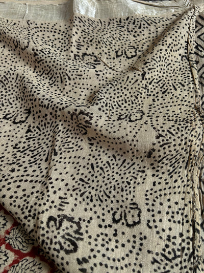 CHARVI: Handmade linen-cott saree