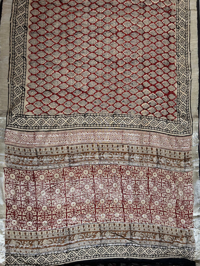 CHARVI: Handmade linen-cott saree