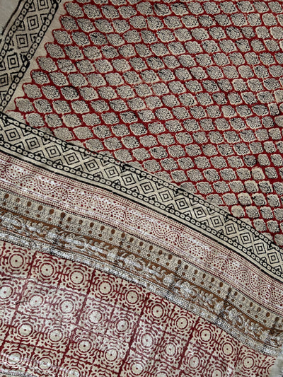 CHARVI: Handmade linen-cott saree