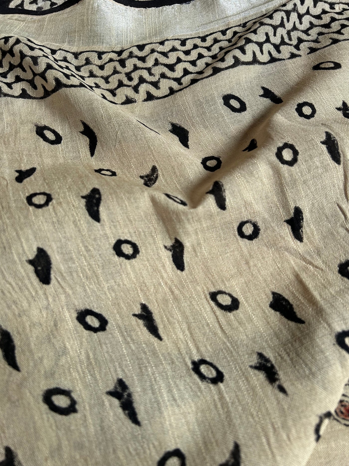 DAKSHA: Handmade linen-cott saree