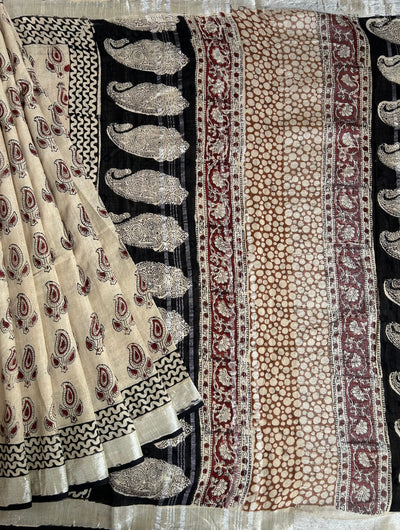 DAKSHA: Handmade linen-cott saree