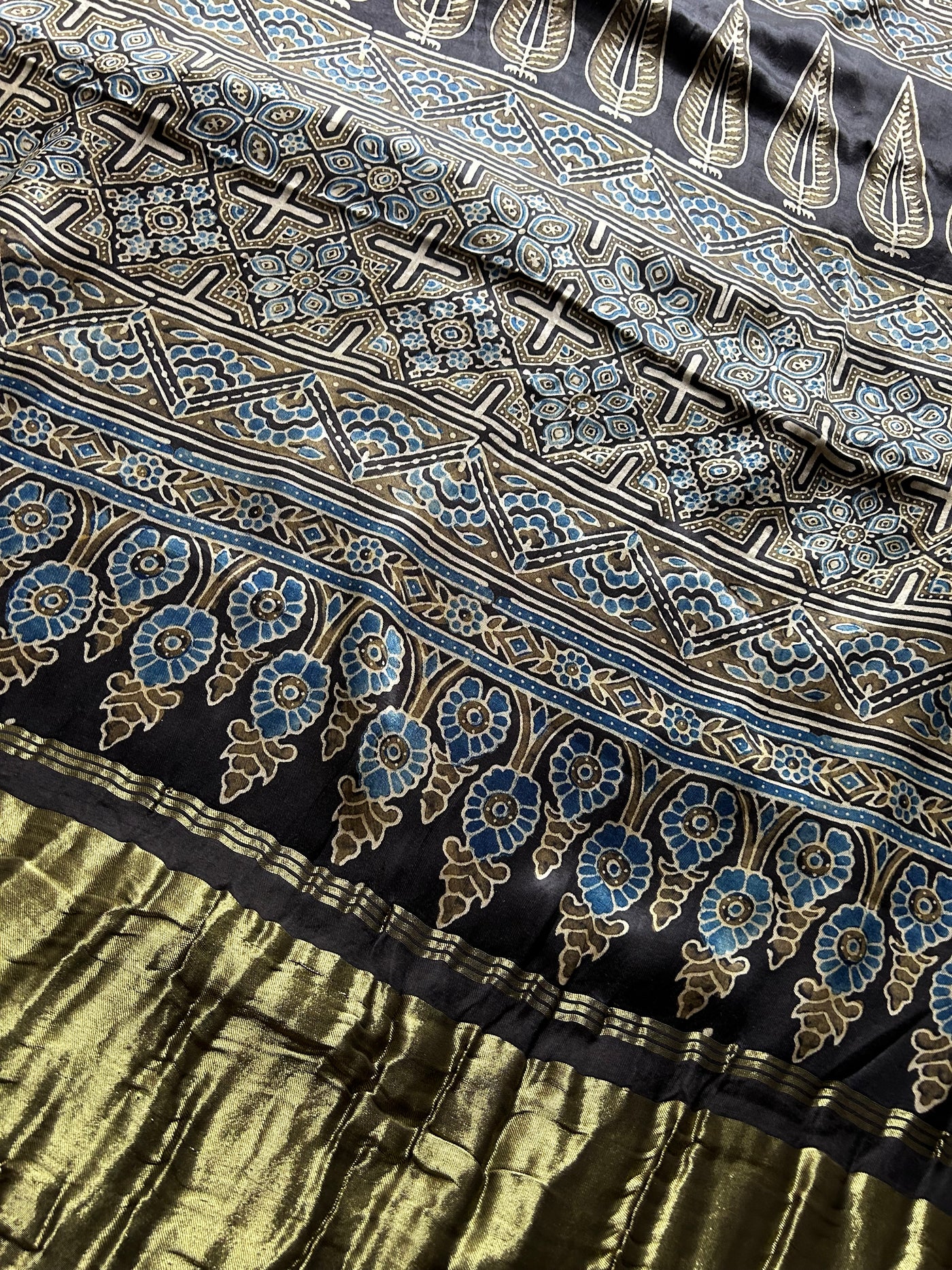 Koyal : AJRAKH BANDHEJ TISSUE MODAL SILK SAREE